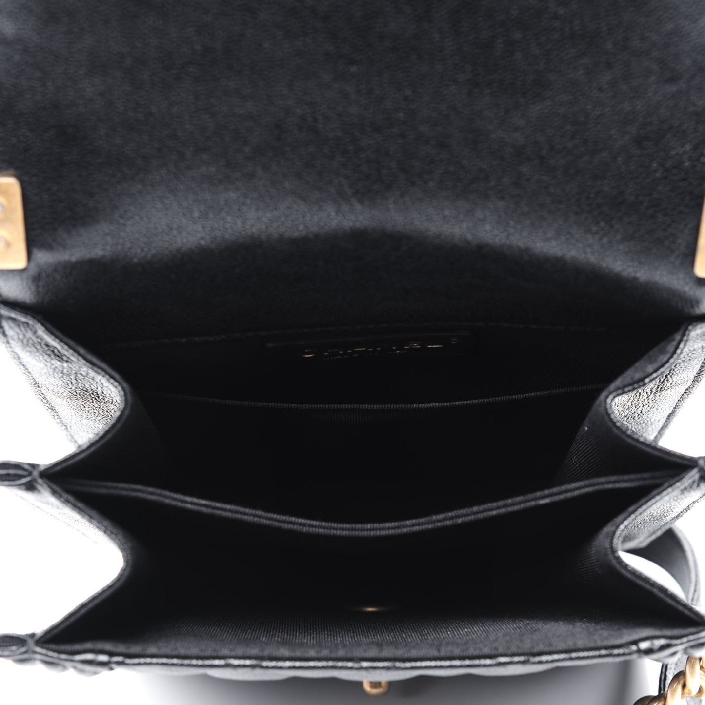 Caviar Quilted North South Boy Flap Black