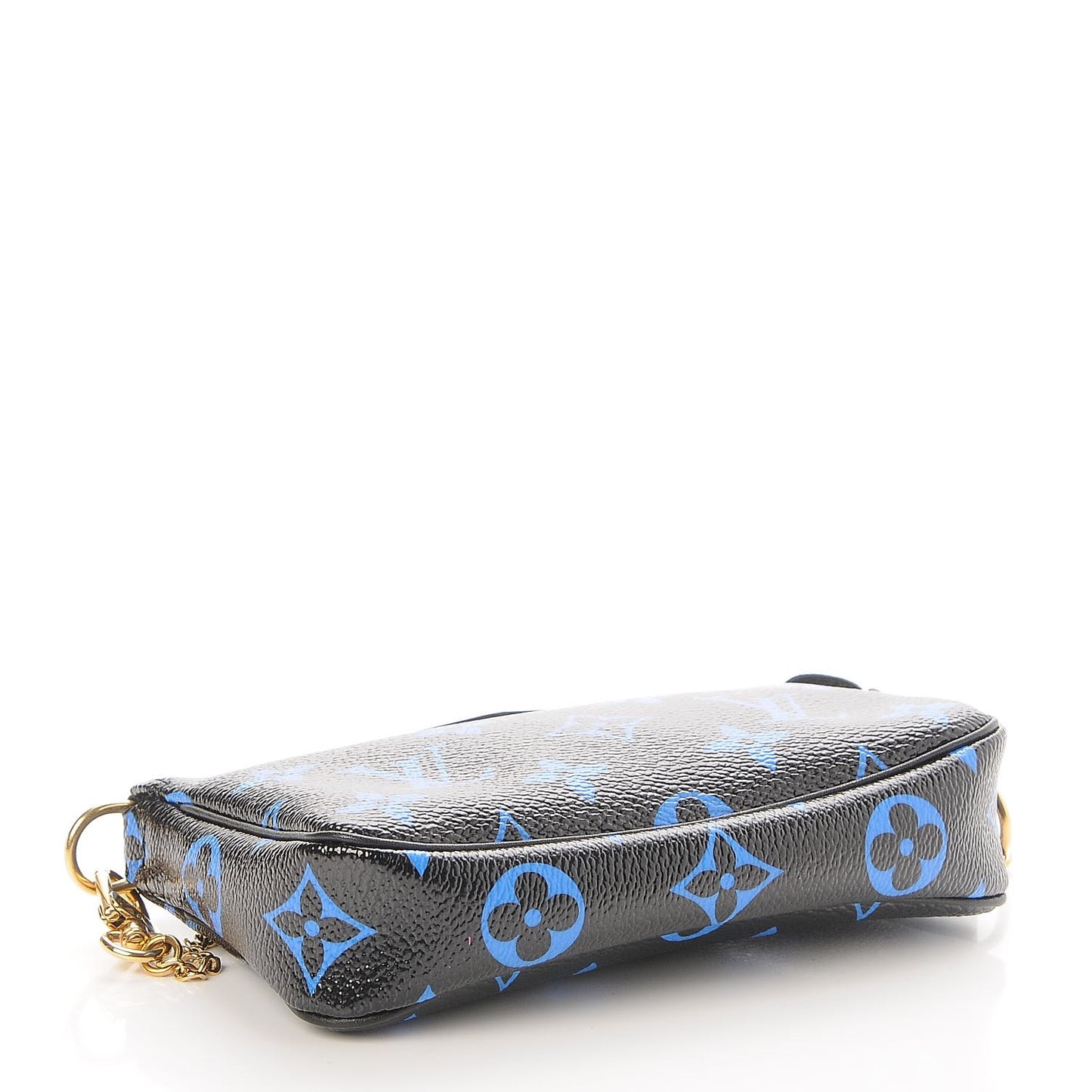 Colored Monogram Mini Pochette Accessories Blue Black