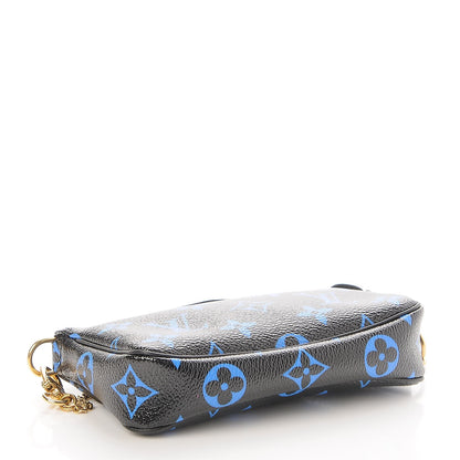 Louis Vuitton Colored Monogram Mini Pochette Accessories Blue Black 4 of 7