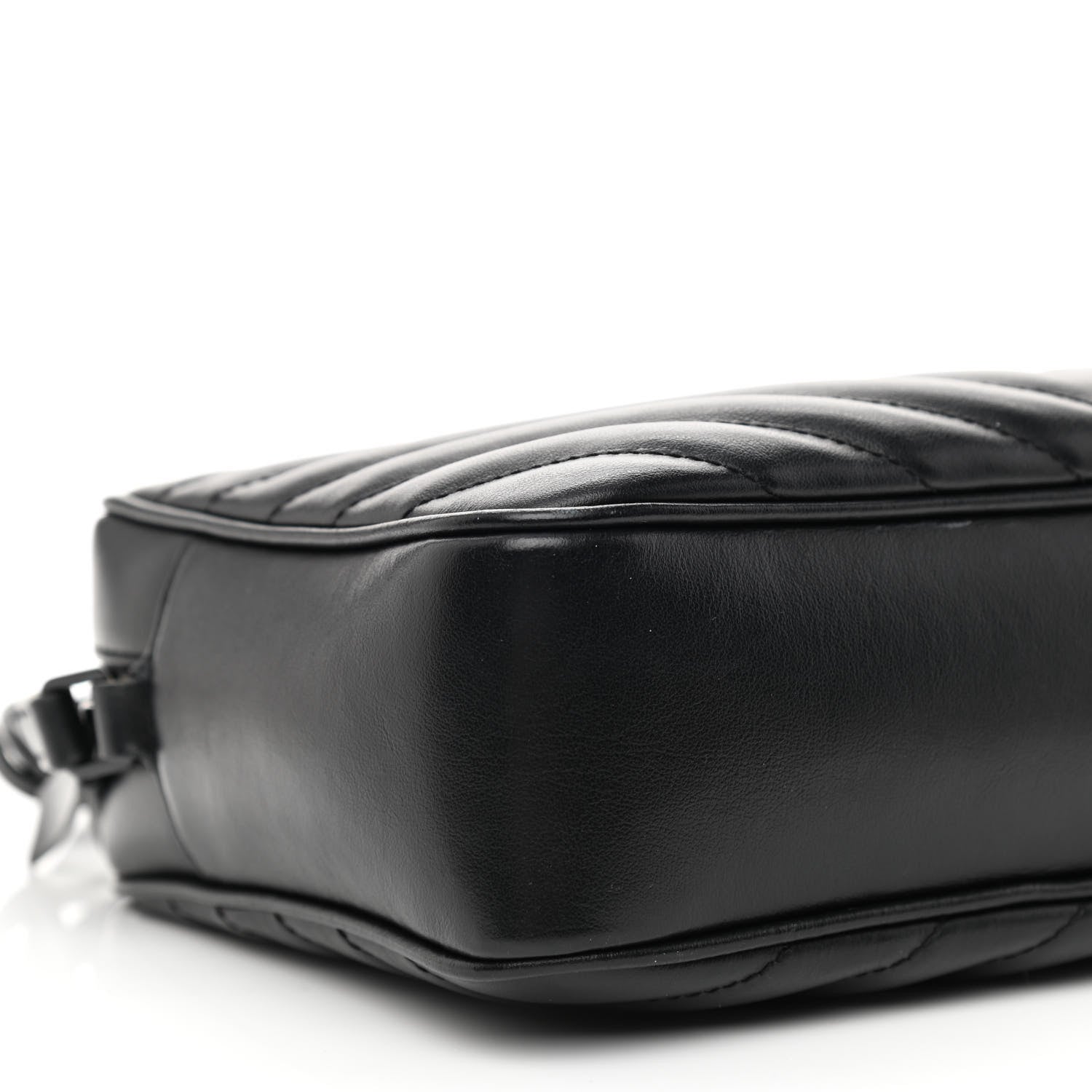 Saint Laurent Calfskin Matelasse Monogram Monochrome Lou Camera Bag Black 9 of 12