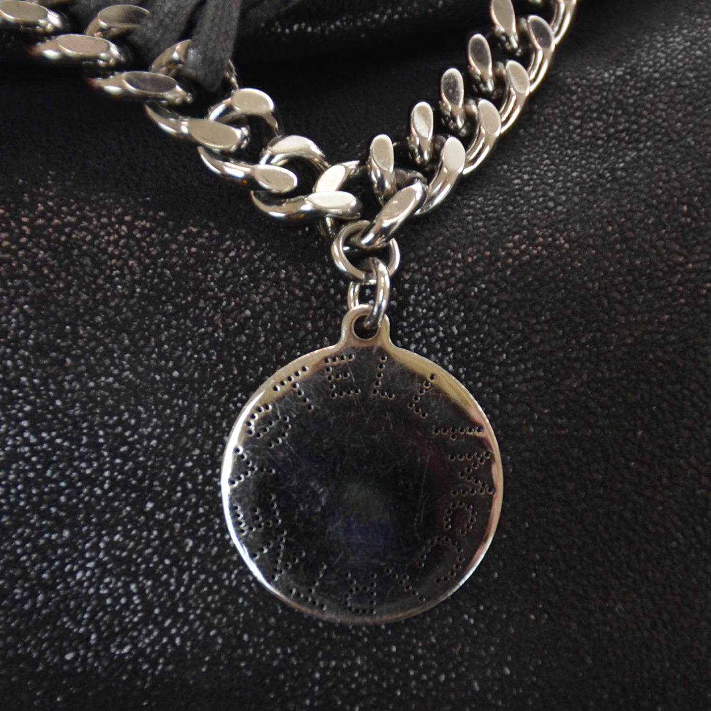 Faux Leather Falabella Tote Black