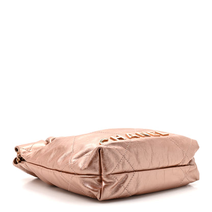 Chanel Metallic Calfskin Quilted Mini Chanel 22 Copper 3 of 9
