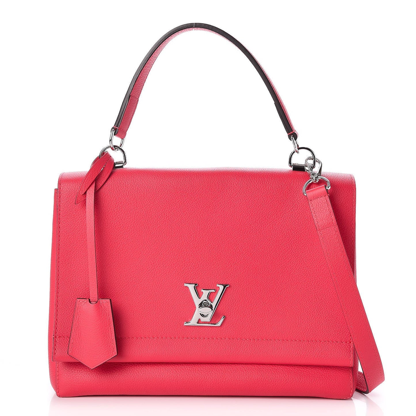 Calfskin Lockme II Top Handle Poppy