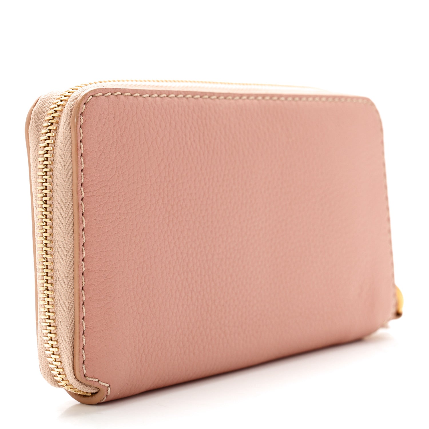 Chloe Grained Calfskin Marcie Long Zip Around Wallet Pink 3 of 13