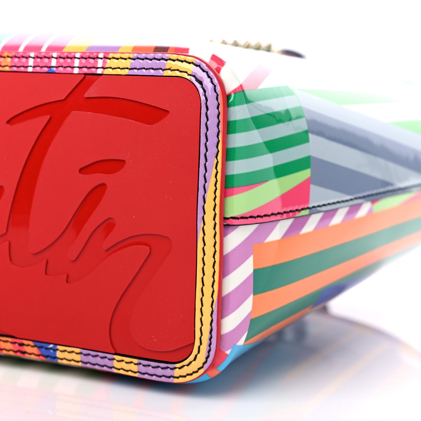Patent Calfskin Small Cabata Tote Multicolor
