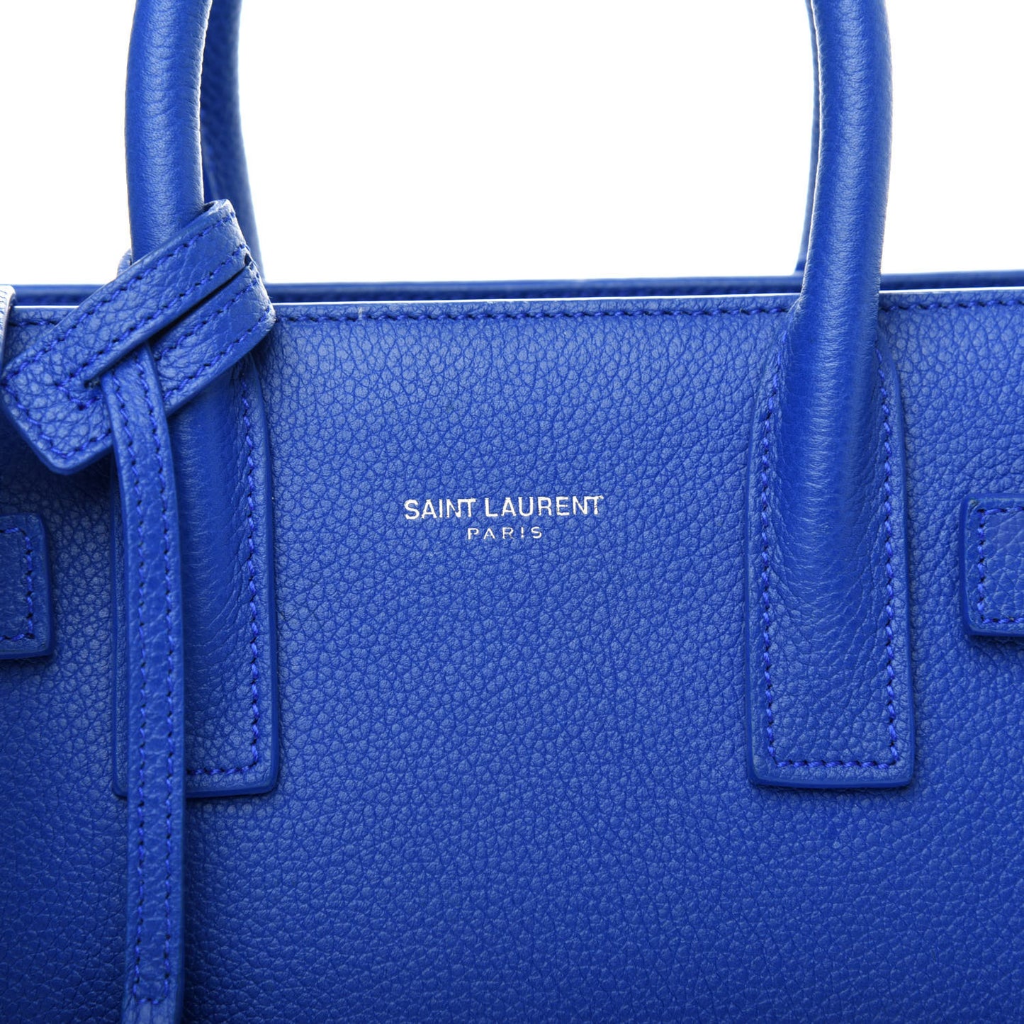 Grained Calfskin Nano Sac De Jour Royal Blue