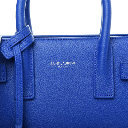 Saint Laurent Grained Calfskin Nano Sac De Jour Royal Blue 9 of 9