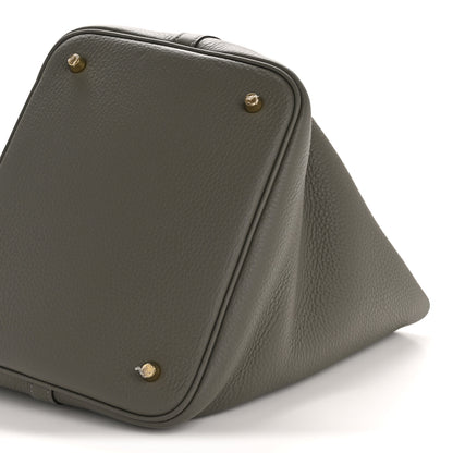 Hermes Taurillon Clemence Picotin Lock 22 MM Etain 10 of 12