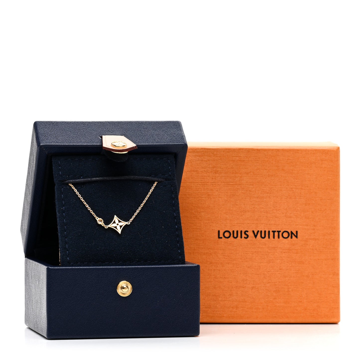 18K Yellow Gold Diamond Idylle Blossom Pendant Necklace
