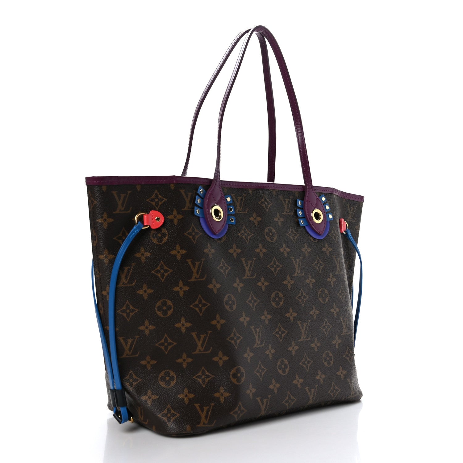 Louis Vuitton Monogram Totem Neverfull MM Magenta 4 of 10
