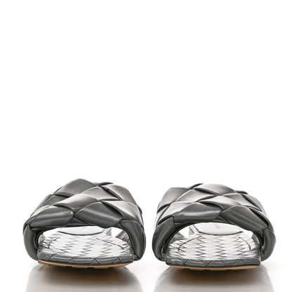 Bottega Veneta Laser Nappa Maxi Intrecciato Lido Flat Sandals 41.5 Oyster 2 of 9