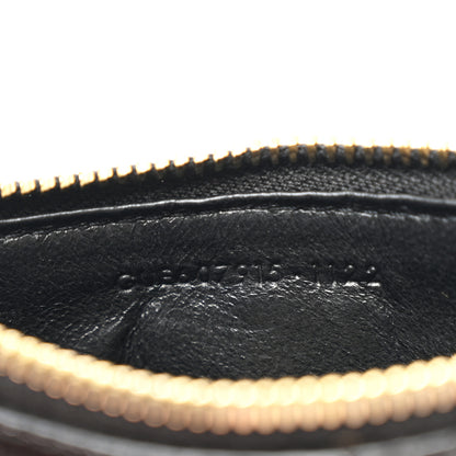 Saint Laurent Monogram Grain de Poudre 5 Fragments Zip Pouch Card Holder Black 7 of 7