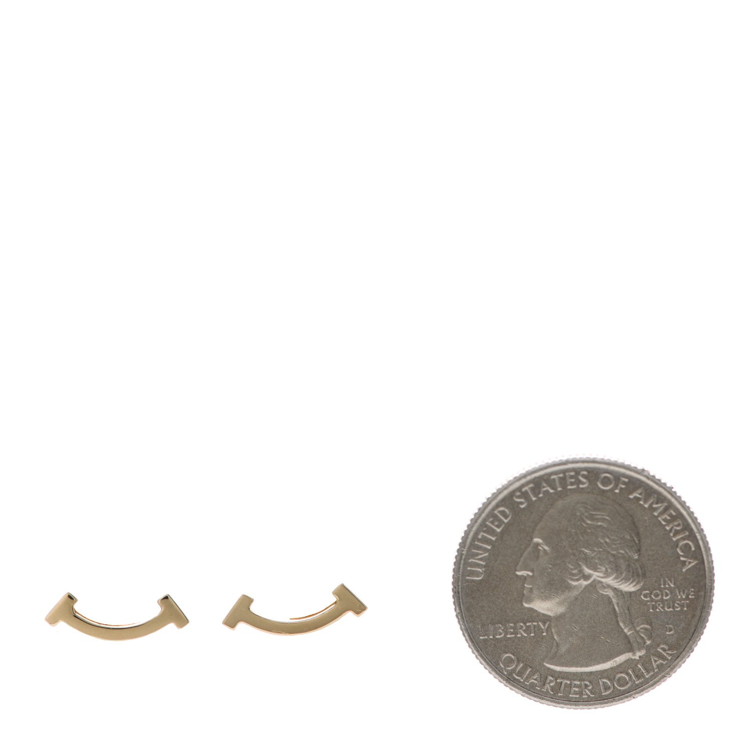 Tiffany 18K Yellow Gold T Smile Stud Earrings 2 of 6
