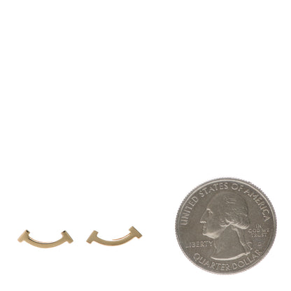 Tiffany 18K Yellow Gold T Smile Stud Earrings 2 of 6