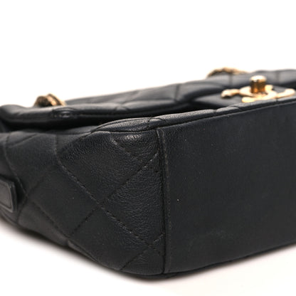 Chanel Sheepskin Quilted Trapezio Camera Case Black 9 of 10