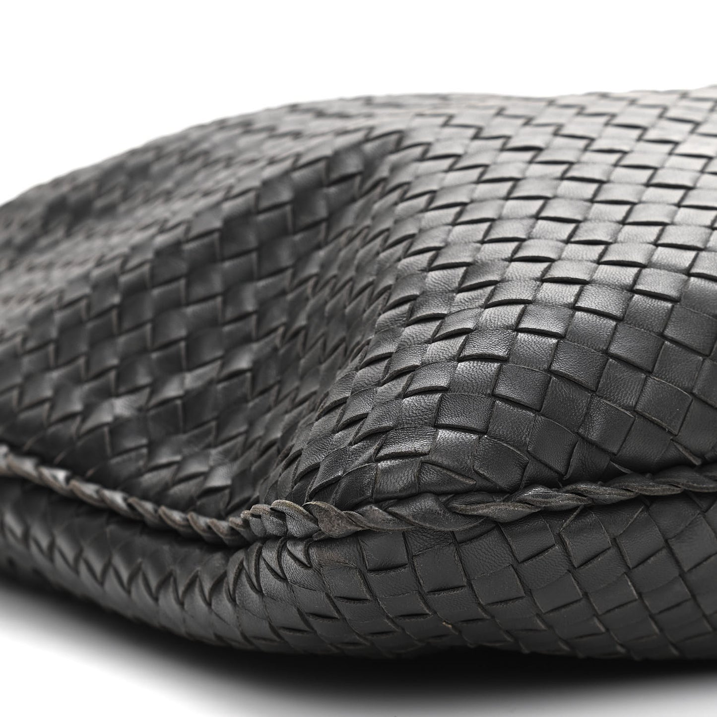 Nappa Intrecciato Large Veneta Hobo Black