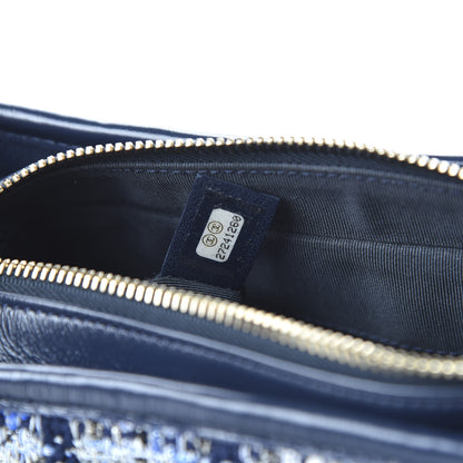 Chanel Tweed Calfskin Small Gabrielle Hobo Blue 9 of 10