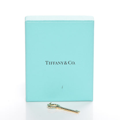 Tiffany 18K Yellow Gold Twist Oval Key Pendant Necklace 4 of 4