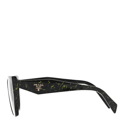Prada Acetate Symbole Sunglasses SPR 19Z Black Green 2 of 7