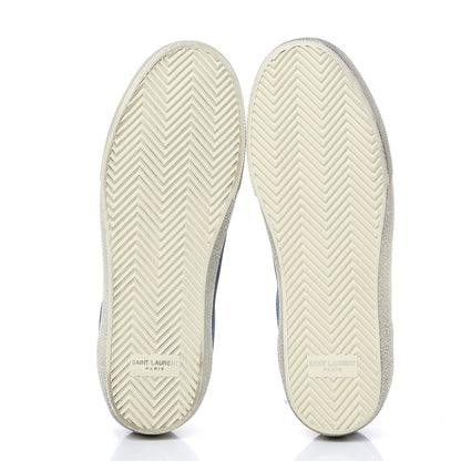 Saint Laurent Suede Mens Court Classic Sneakers 41 Denim 5 of 9