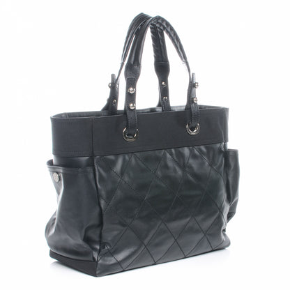 Chanel Coated Canvas Large Paris Biarritz Tote Black 4 of 8