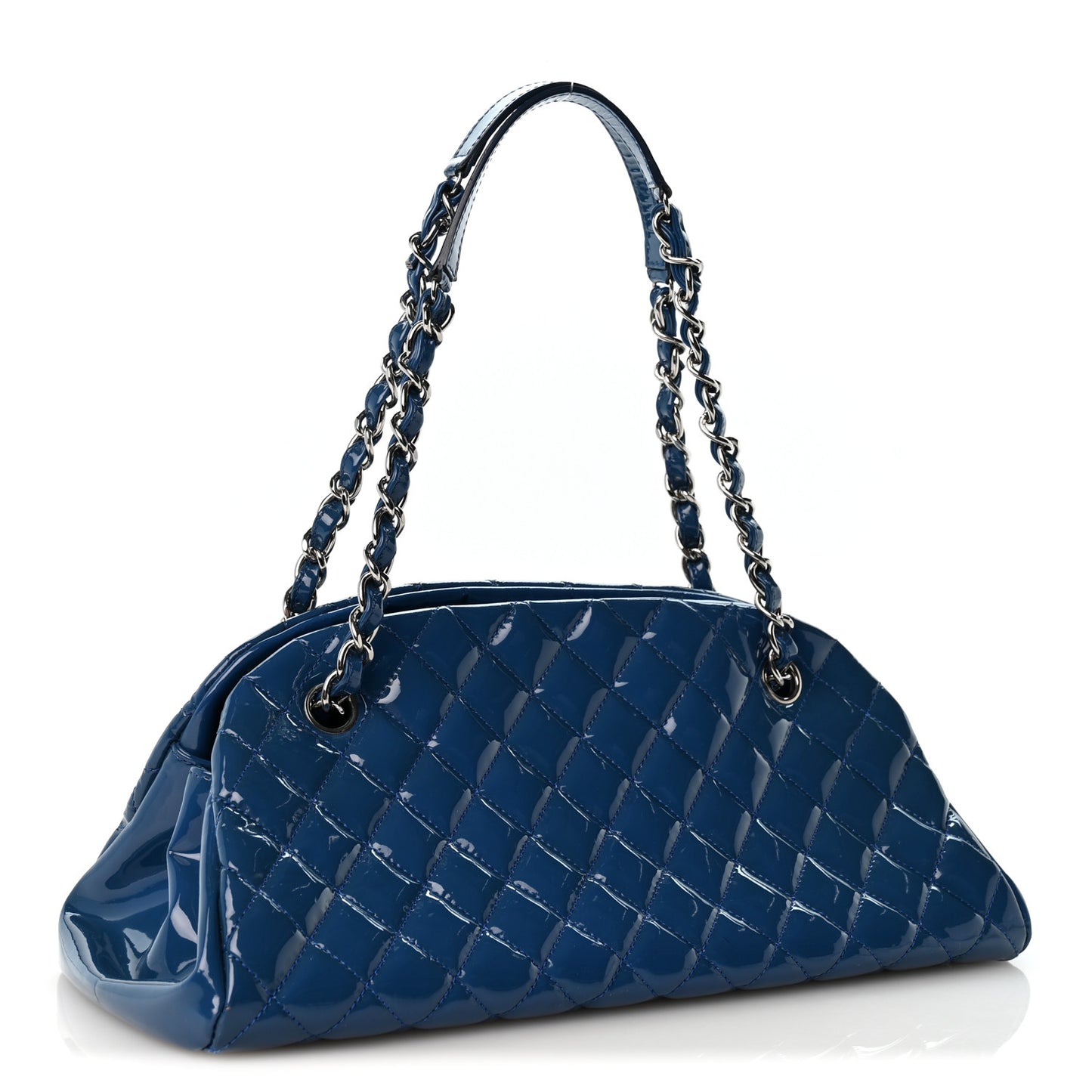 Patent Quilted Medium Just Mademoiselle Blue