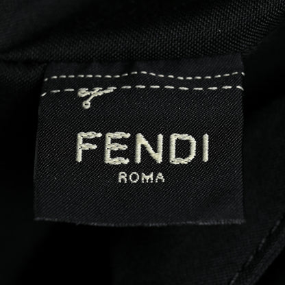 Fendi Recycled Fabric Jacquard Vitello Astro FF 1974 Medium Duffle Bag Asfalto Black 8 of 19