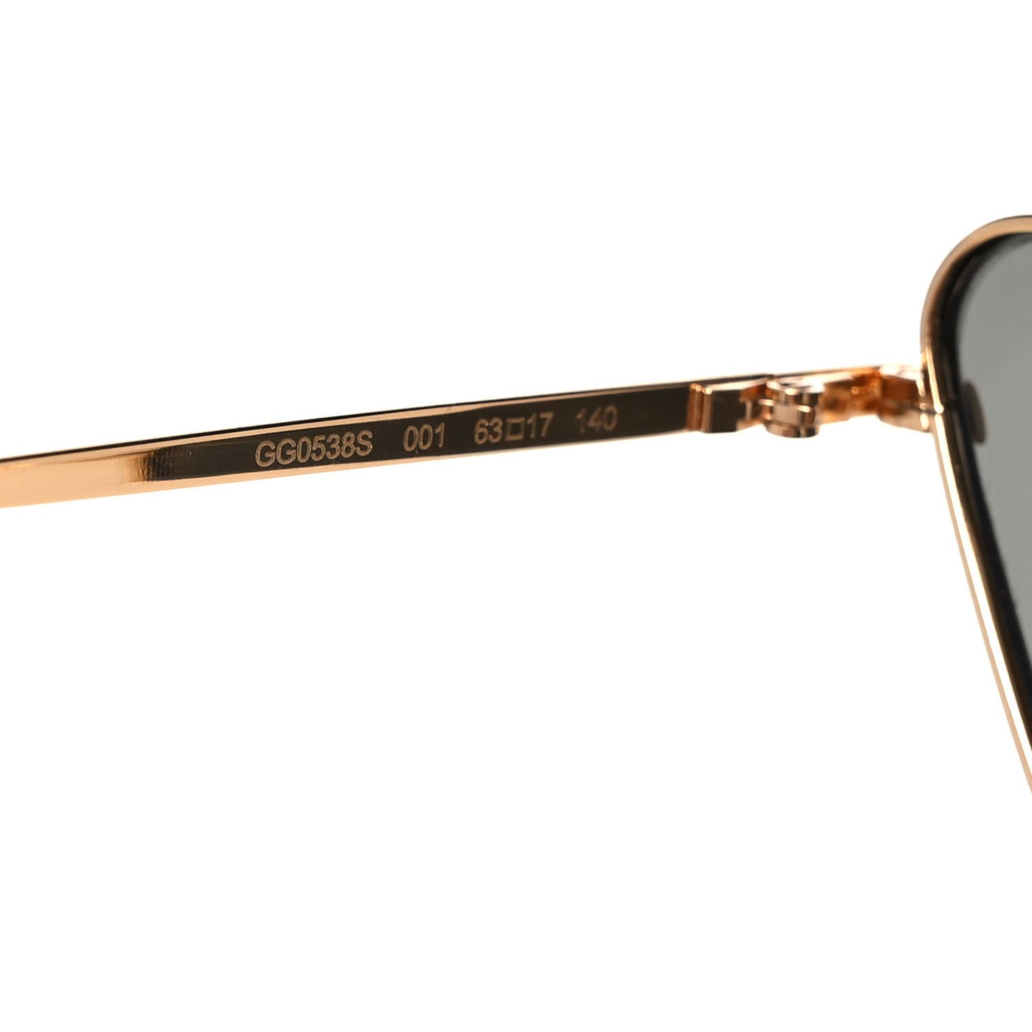Rectangular Sunglasses GG0538S Gold Black