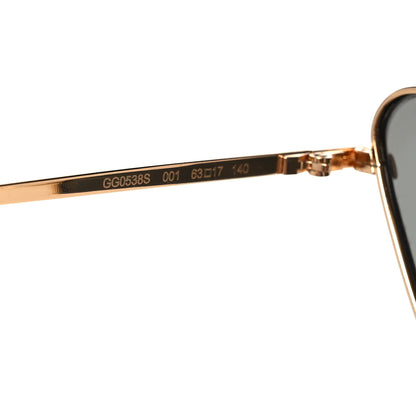 Gucci Rectangular Sunglasses GG0538S Gold Black 7 of 7