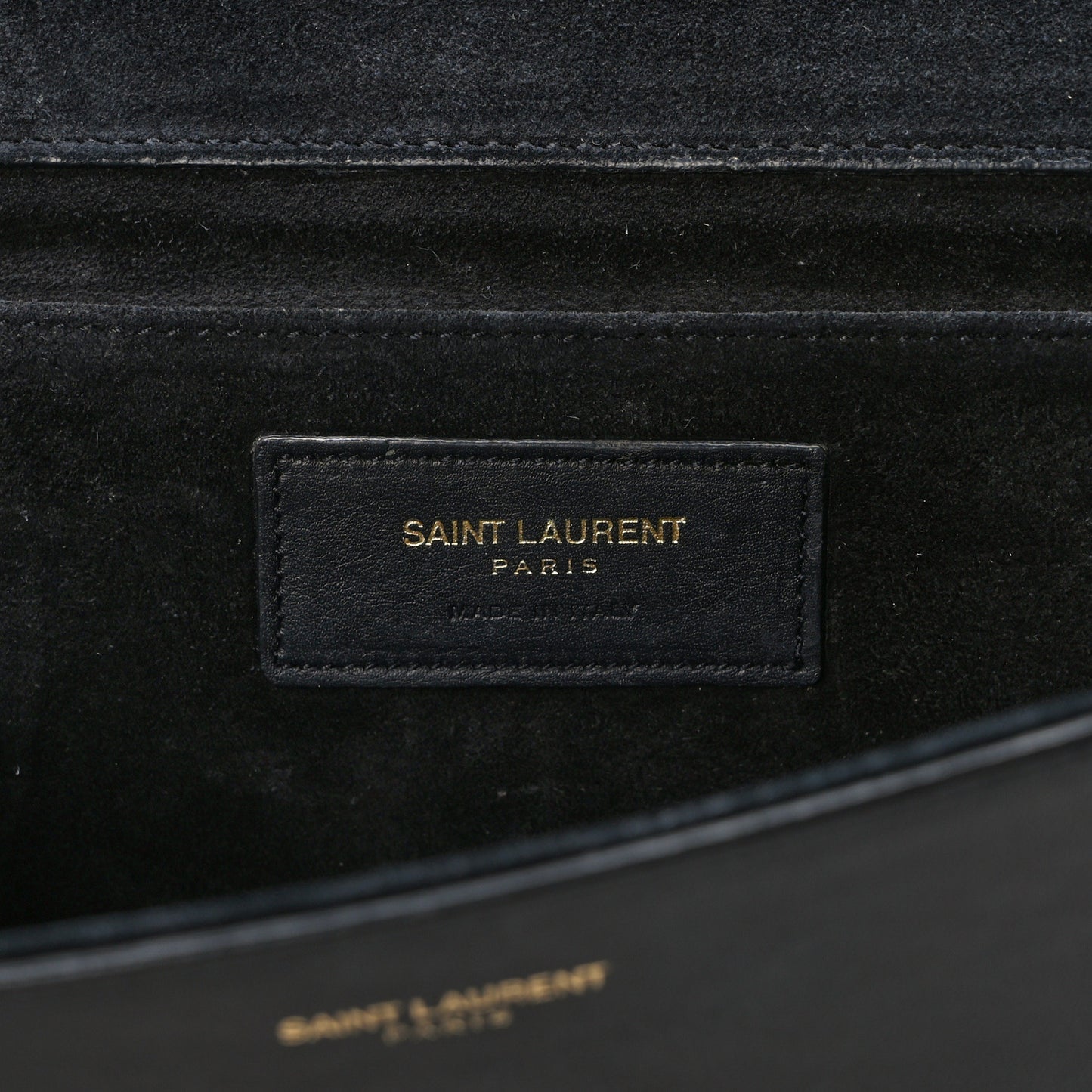 Calfskin Classic Y Ligne Clutch Black