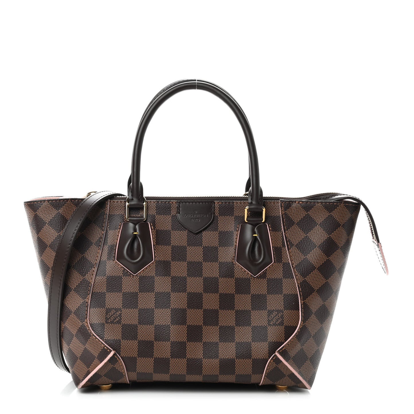 Damier Ebene Caissa Tote PM Rose Ballerine