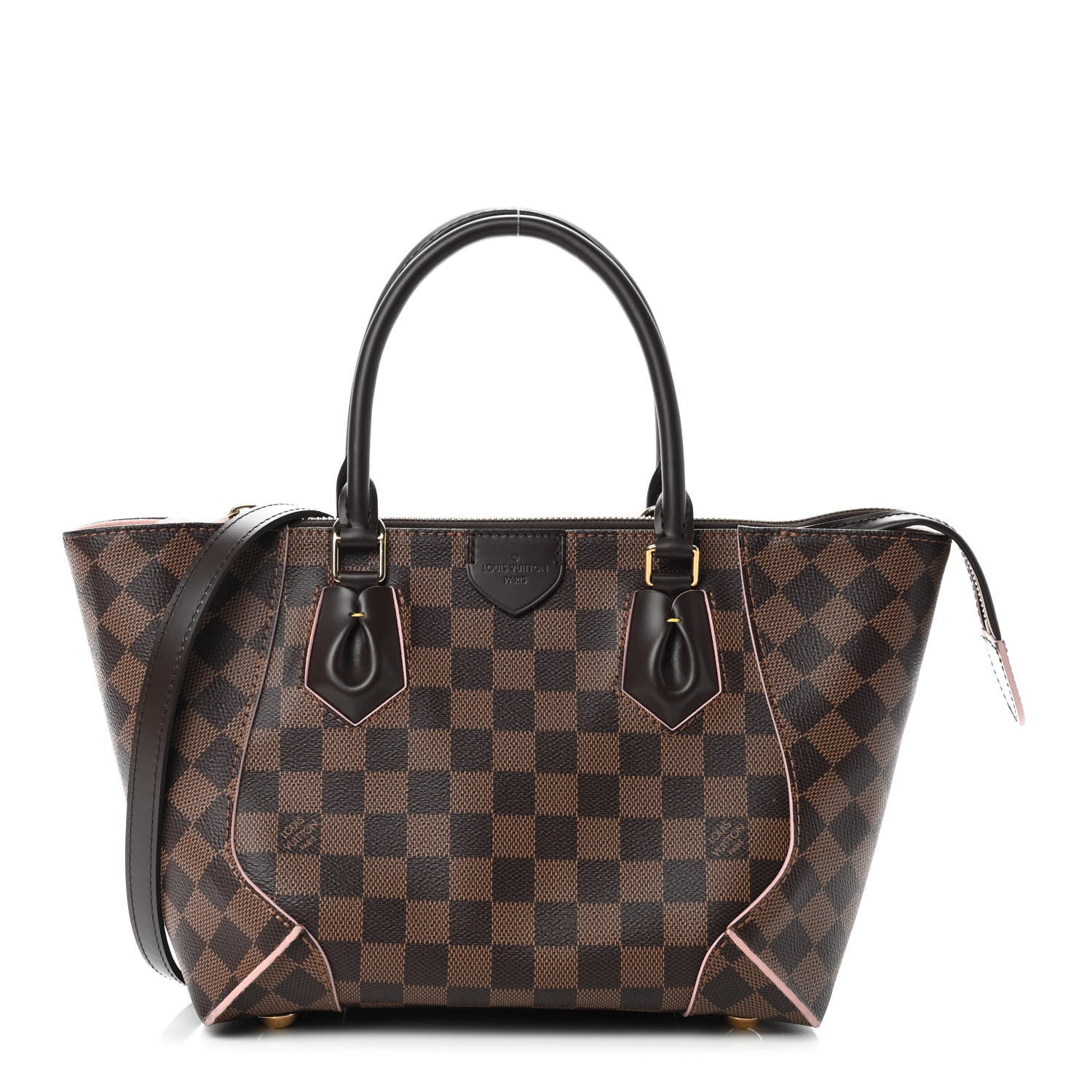 Louis Vuitton Damier Ebene Caissa Tote PM Rose Ballerine 1 of 10
