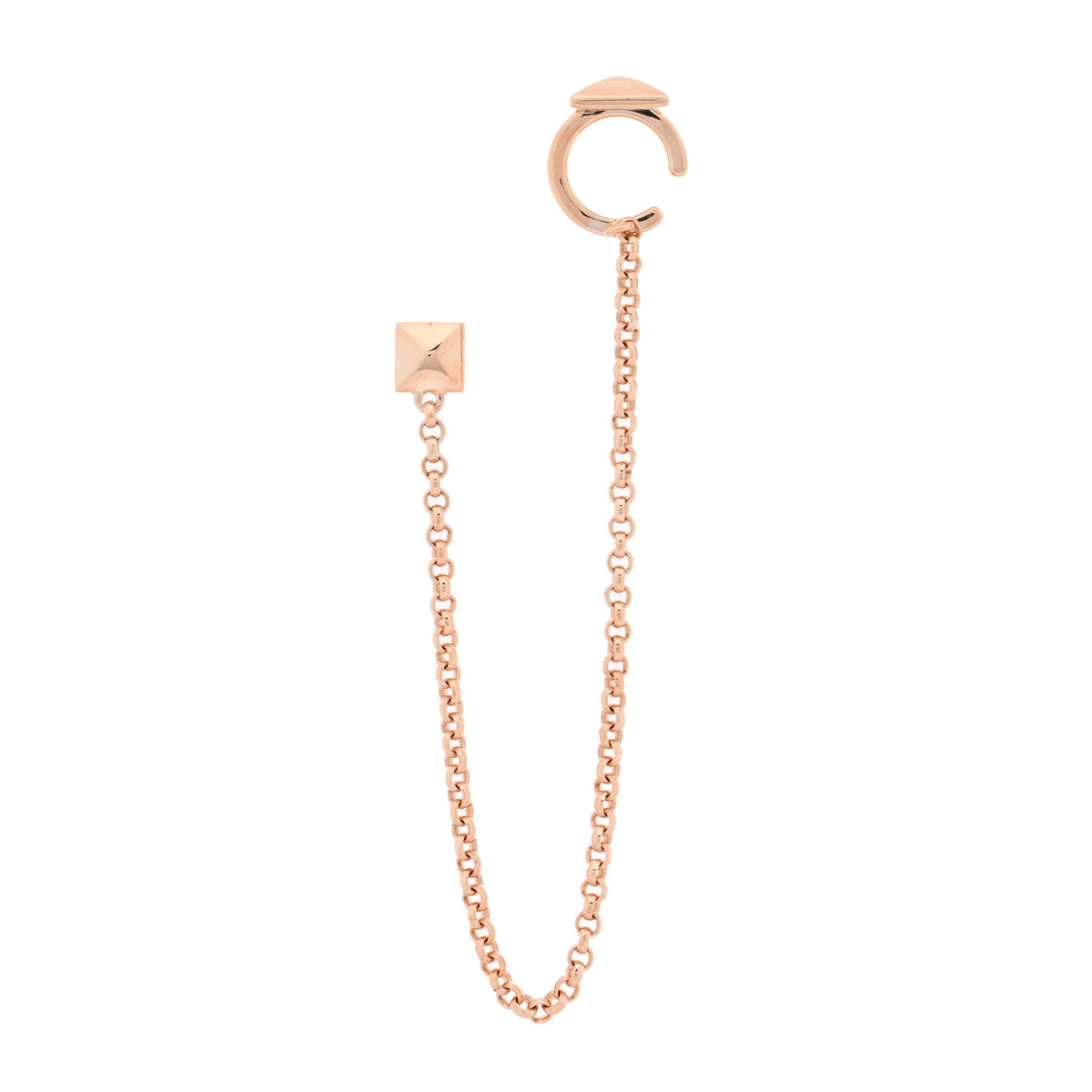 18K Rose Gold Clou d'H Cuff Single Earring