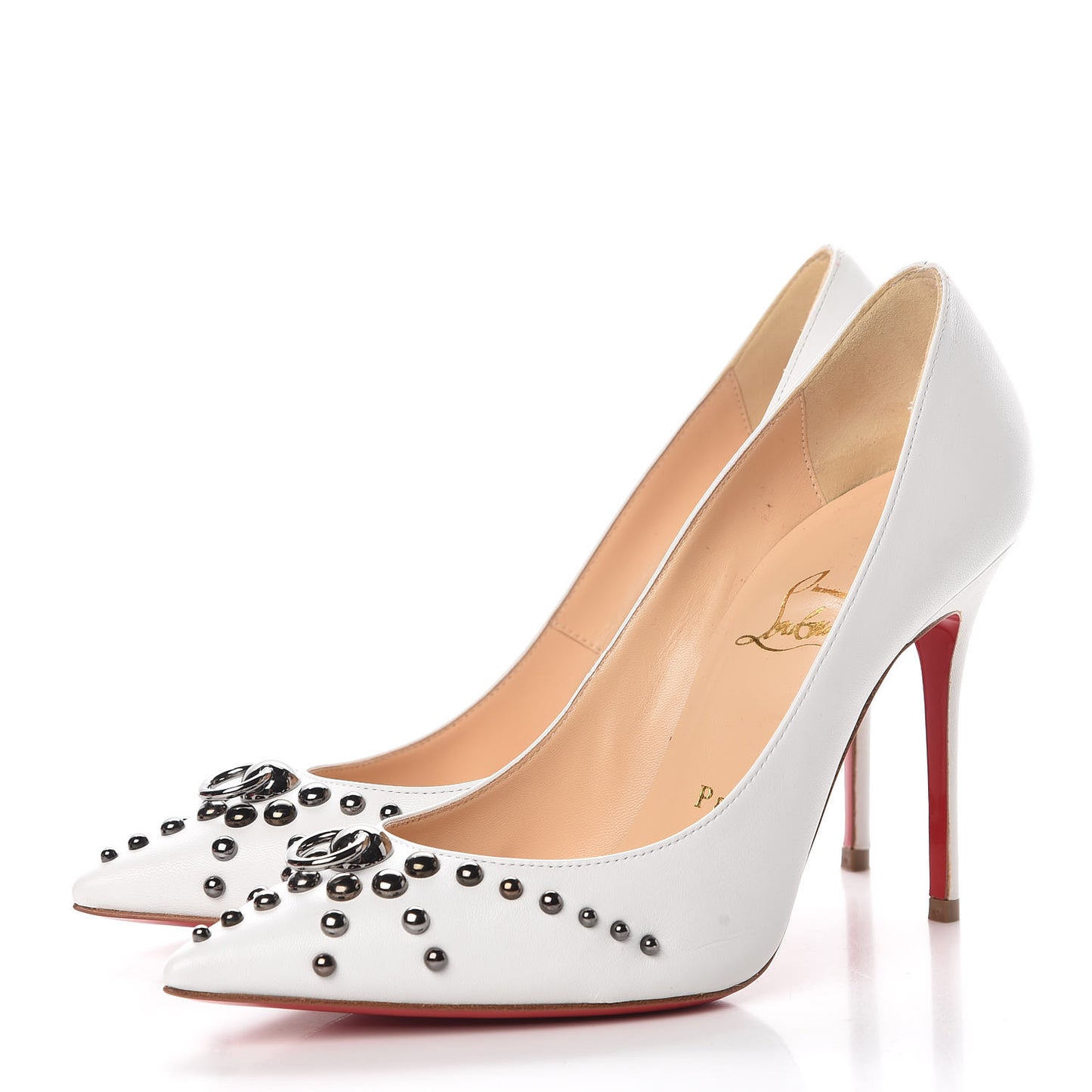 Kid Studded Door Knock 100 Pumps 36.5 White