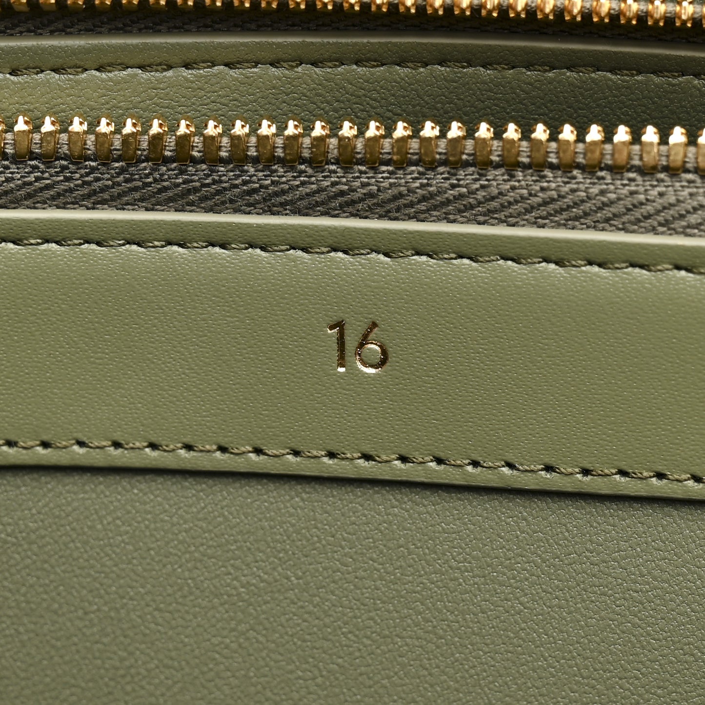 Satinated Calfskin Medium 16 Top Handle Bag Sage