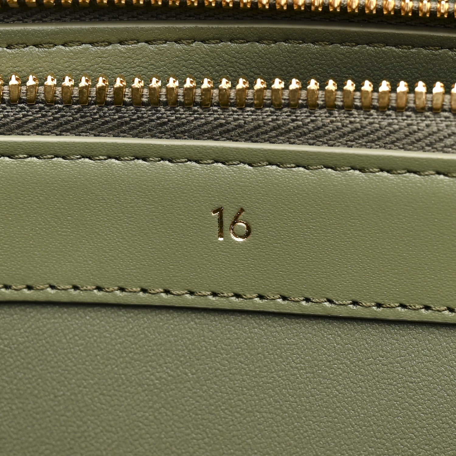 Celine Satinated Calfskin Medium 16 Top Handle Bag Sage 8 of 13
