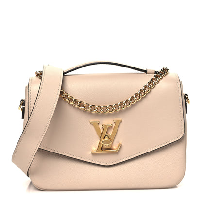 Louis Vuitton Grained Calfskin Lockme Oxford Greige 1 of 10