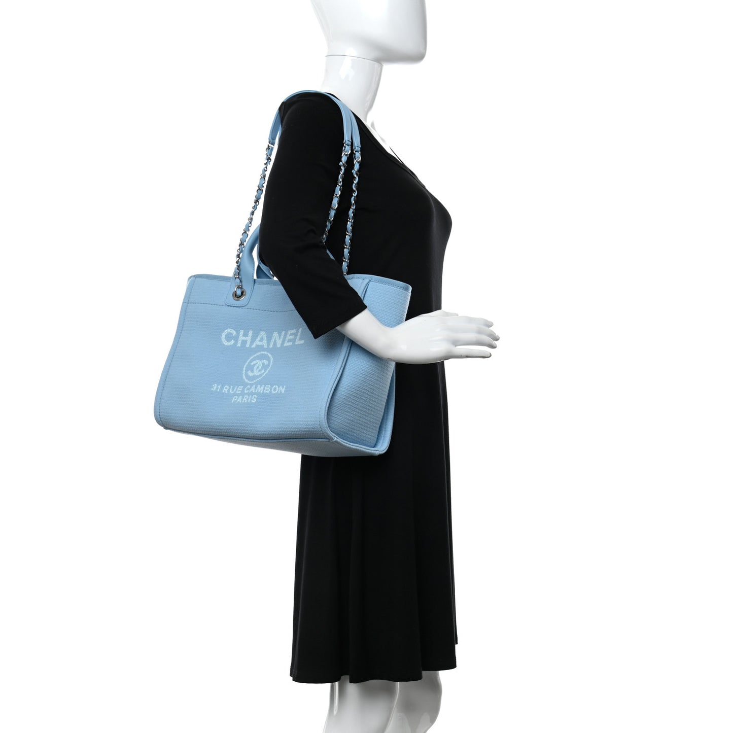 Mixed Fibers Small Deauville Tote Light Blue