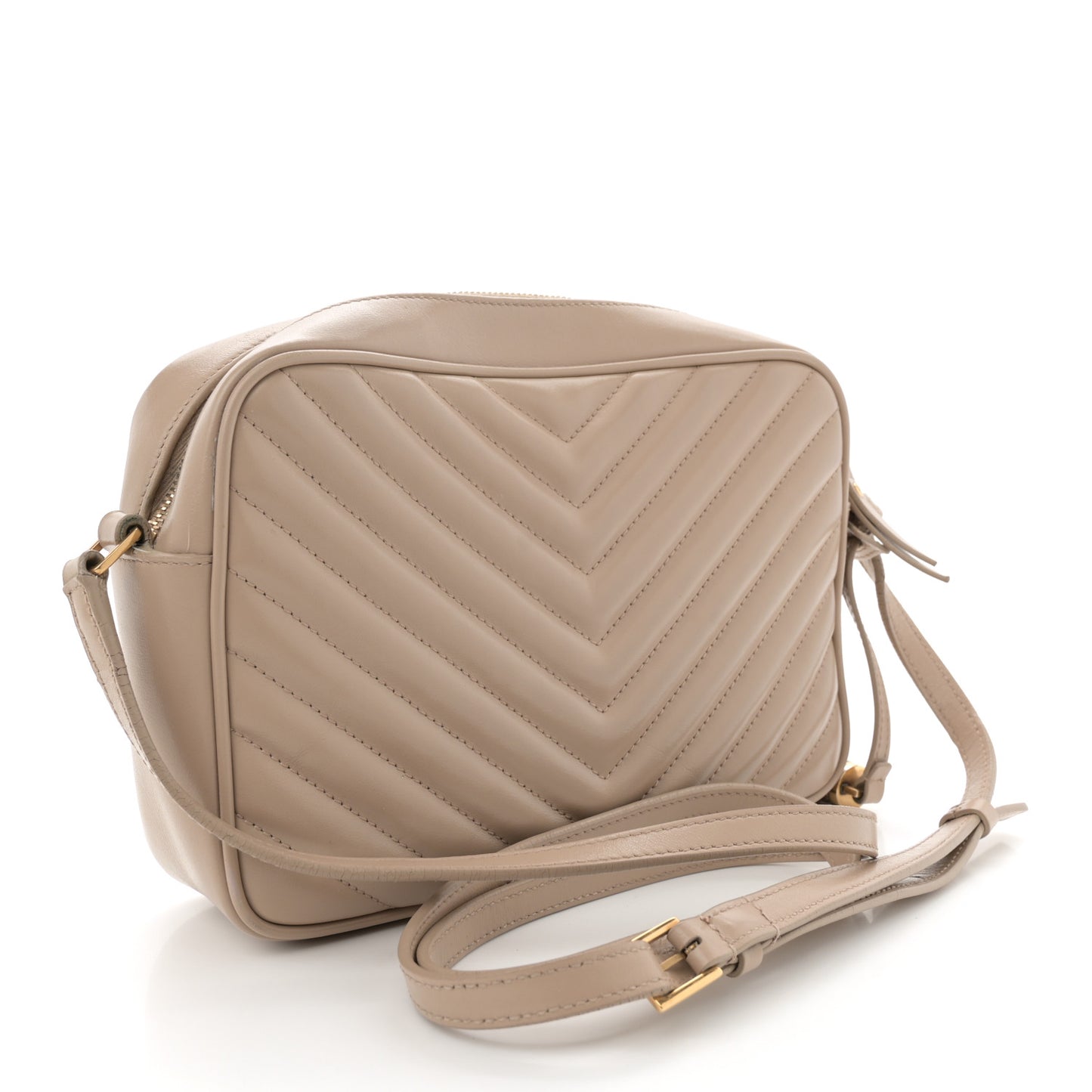 Calfskin Matelasse Monogram Lou Camera Bag Nude Powder