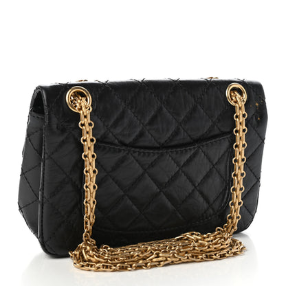 Chanel Aged Calfskin Quilted 2.55 Reissue Mini Flap Black 3 of 12