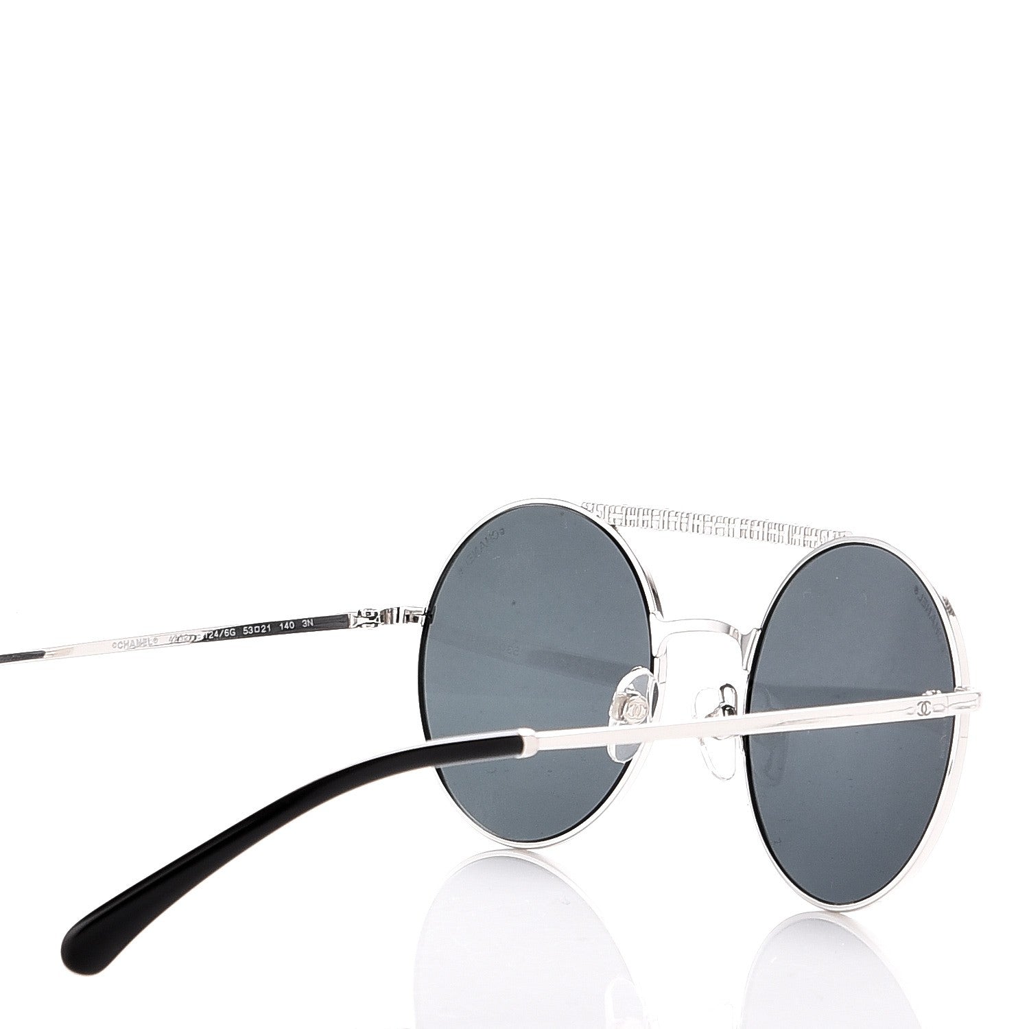 Chanel Metal Winter Round Sunglasses 4232 Silver 4 of 7