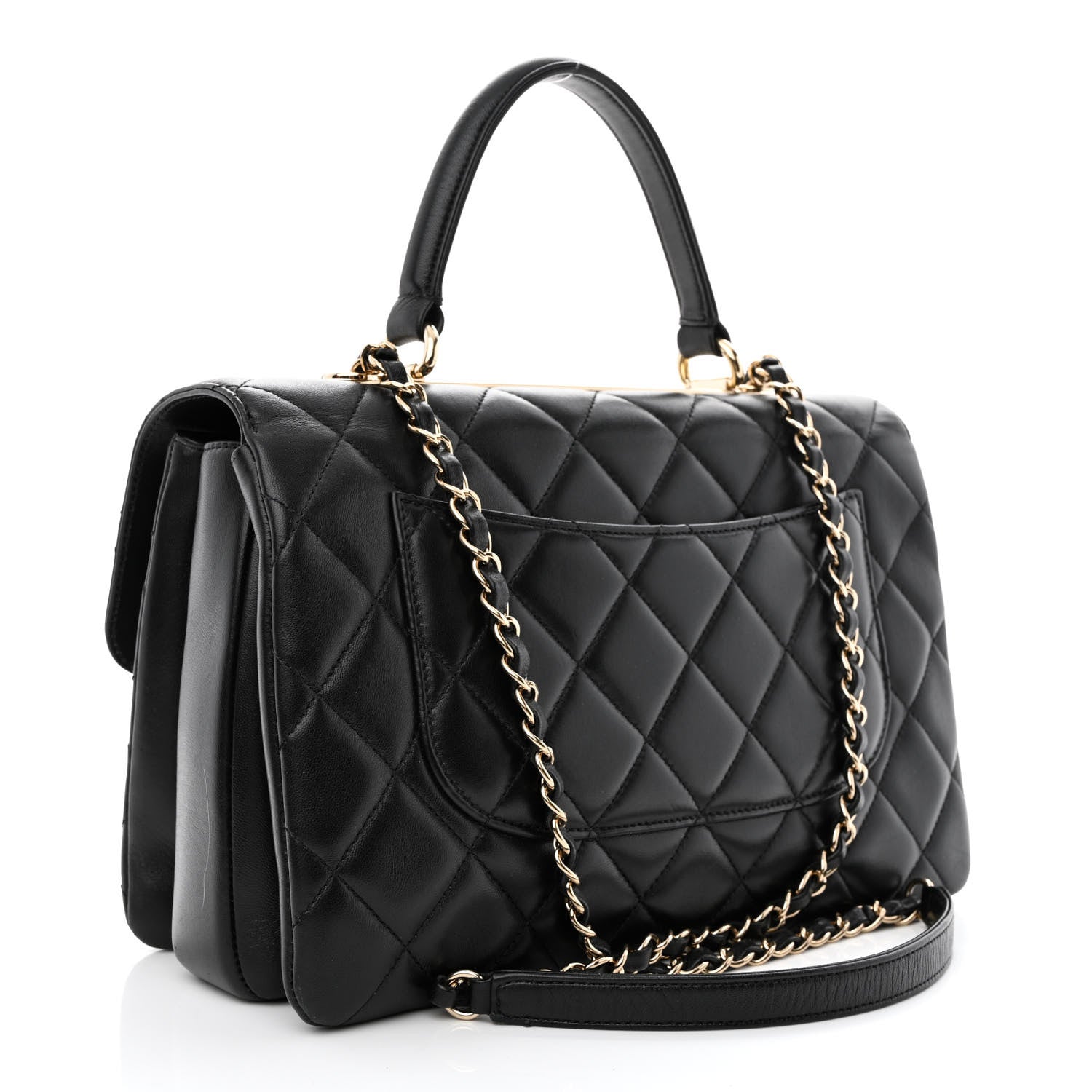 Chanel Lambskin Quilted Medium Trendy CC Flap Dual Handle Bag Black 3 of 12