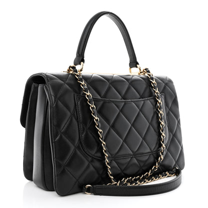Chanel Lambskin Quilted Medium Trendy CC Flap Dual Handle Bag Black 3 of 12