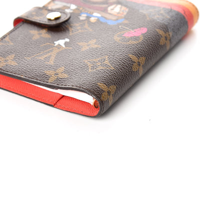 Louis Vuitton Monogram 2015 Christmas Animation Small Ring Agenda Cover Poppy 6 of 9