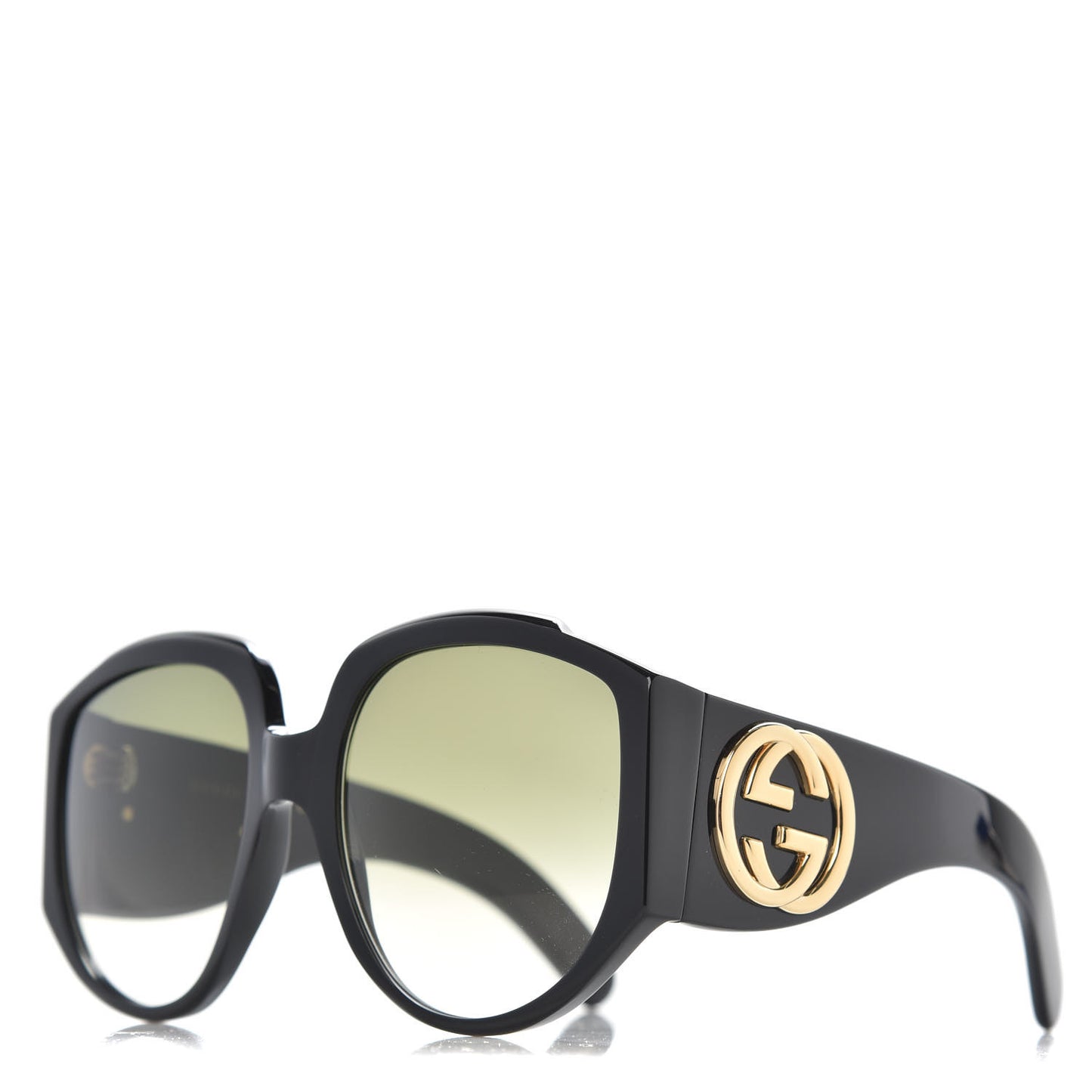 Acetate Oversized Interlocking GG0151S Sunglasses Black