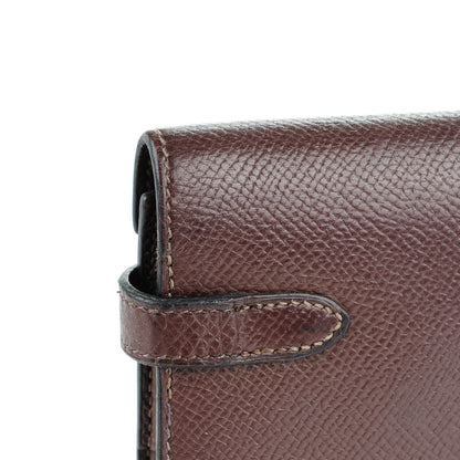 Hermes Epsom Kelly Tri-Fold Wallet Chocolate 12 of 14