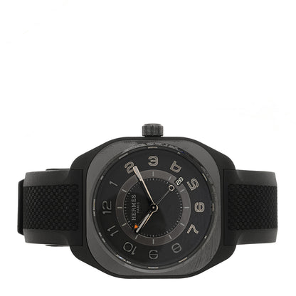 Hermes DLC Coated Titanium Rubber 39mm H08 Automatic Watch Noir 2 of 5