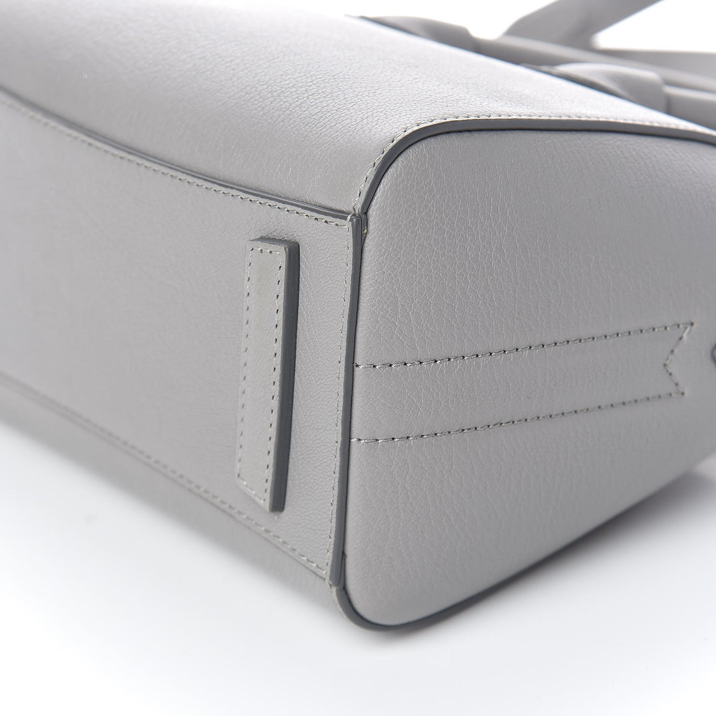 Sugar Goatskin Mini Antigona Pearl Grey