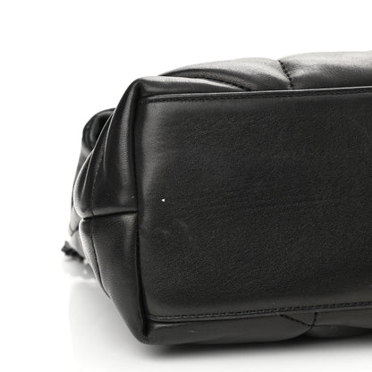 Saint Laurent Lambskin Quilted Small Loulou Puffer Monogram Chain Satchel Black 9 of 10