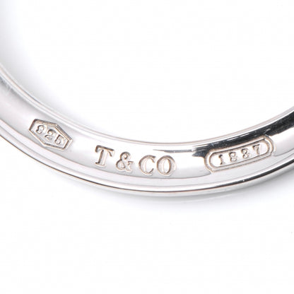 Tiffany Sterling Silver 1837 Flat Hoop Earrings 4 of 5